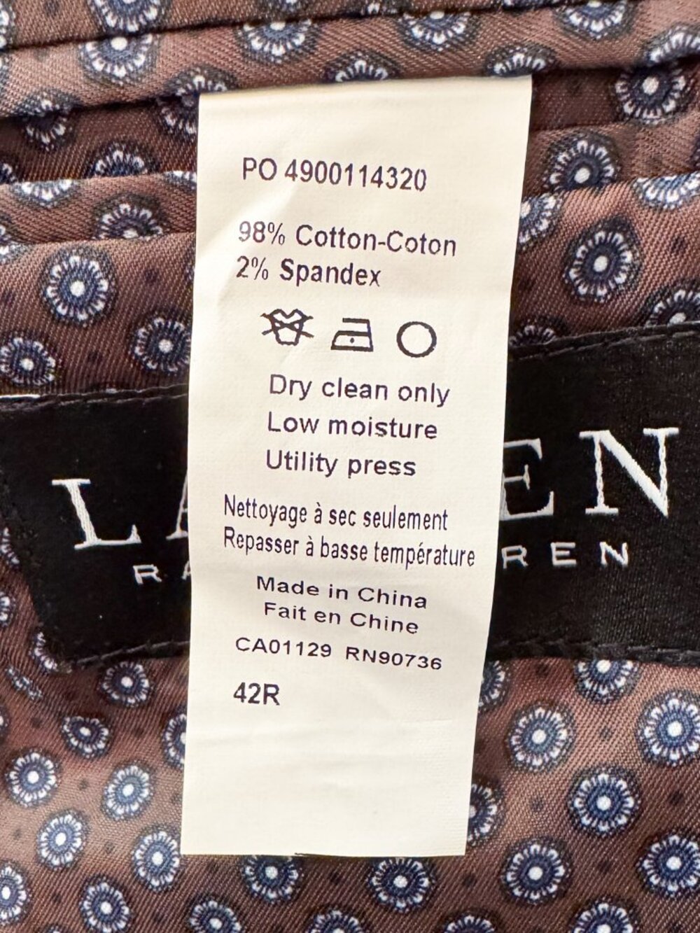 NWT Lauren Ralph Lauren 42R Corduroy Sport Coat Brown Elbow Patch Academia - Picture 8 of 9